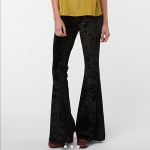 Crushed Velvet Flare Pants
